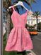 Pink silk jacquard dress with beads, Pink, XS, Mini