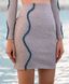 Gray knitted midi skirt, Gray, XS, Above the knee