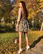 Монохромное жаккардовое платье с карамельными ромбами, XS, Мини