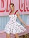 Ivory silky satin dress with push up cups and burgundy ribbons, Ivory, XS, Above the knee