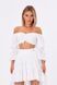 White embroidered cambric long sleeve top with cambric asymmetric maxi skirt, White, XS