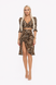 Leopard top with cups and midi skirt, Leopard, XS