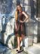 Jacquard midi dress with red roses 3D embroidery, Red, XS, Below the knee