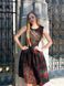 Jacquard midi dress with red roses 3D embroidery, Red, XS, Below the knee
