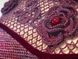 Баклажанове вовняне жаккардове плаття з ірландським мереживом, Фіолетовий, XS, Міні
