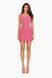 Pink tweed sundress with pockets and gold buttons, Pink, XS, Mini