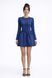 Blue knitted cardigan and mini skirt, Blue, XS