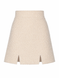 Ivory tweed skirt, Ivory, XS, Mini
