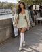 Pistachio Tweed Mini Dress with Cups with jacket, Pistachio, XS