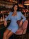 Blue Cotton Push Up Cup Dress and jacket, Blue, XS