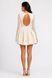 Ivory open back lace dress, Ivory, XS, Mini