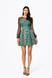Zigzag green cotton dress, Green, XS, Mini